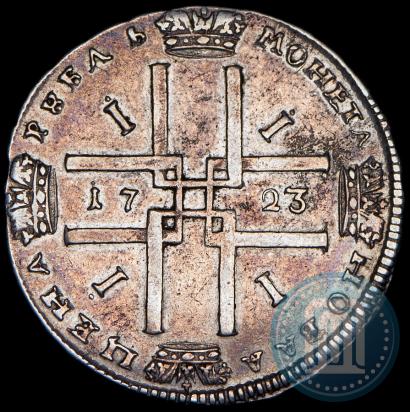Фото 1 рубль 1723 года  "Портрет в античных доспехах"