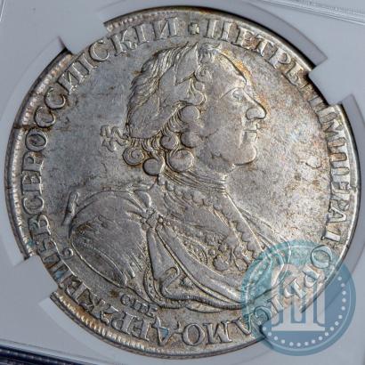 Фото 1 рубль 1724 года СПБ "Солнечный, в латах"