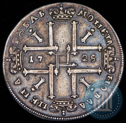 Фото 1 рубль 1725 года  "Портрет в античных доспехах"
