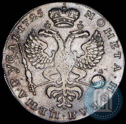 Фото 1 рубль 1725 года  "Московский тип, портрет влево"
