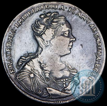 Фото 1 рубль 1726 года  "Московский тип, портрет вправо"