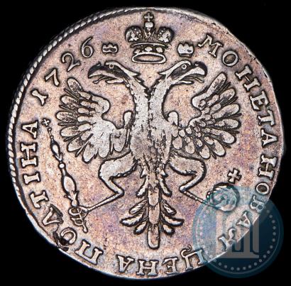 Фото Полтина 1726 года  "Московский тип, портрет вправо"