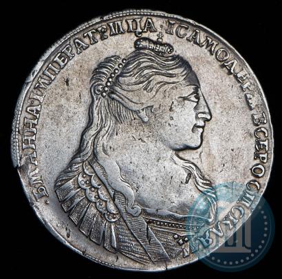 Фото 1 рубль 1734 года  "Тип 1735 года"