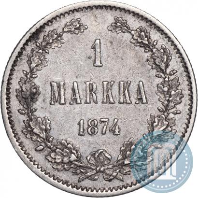 Picture 1 markka 1874 year S 