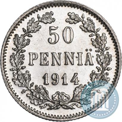 Фото 50 пенни 1914 года S 