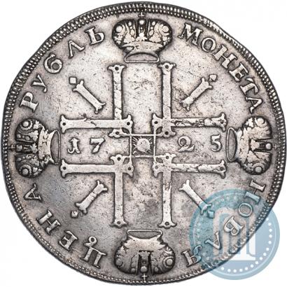 Фото 1 рубль 1725 года СПБ "Солнечный в латах"