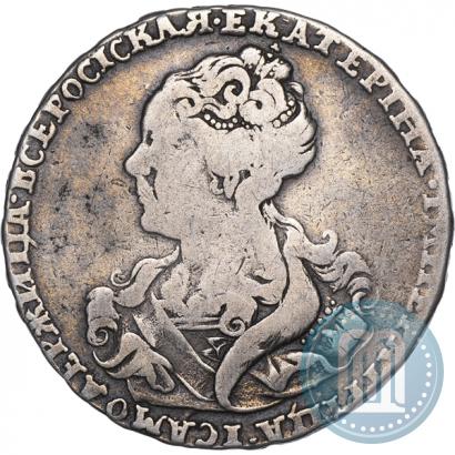 Фото Полтина 1726 года  "Московский тип, портрет влево"