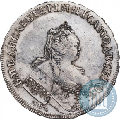 Фото 1 рубль 1744 года ММД 