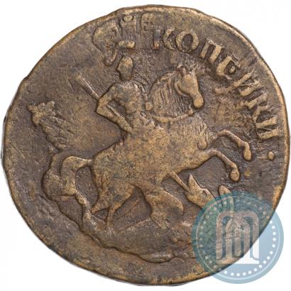 Фото 2 копейки 1758 года  "Номинал над Св. Георгием"