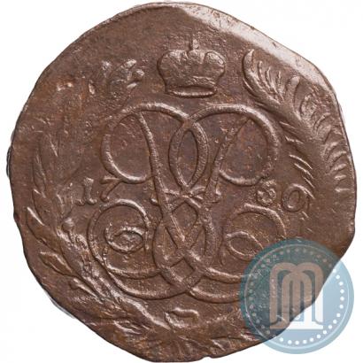 Фото 5 копеек 1760 года ММ 