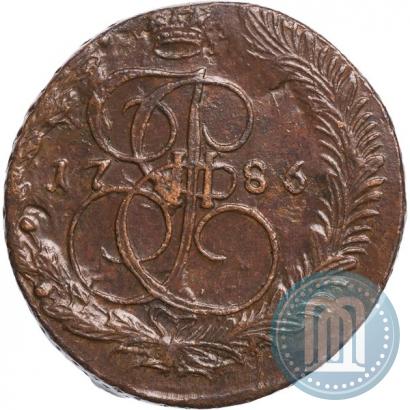Picture 5 kopecks 1786 year ЕМ 