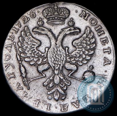 Фото 1 рубль 1726 года  "Московский тип, портрет влево"