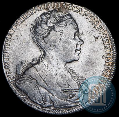 Фото 1 рубль 1726 года СПБ "Петербургский тип, портрет вправо"