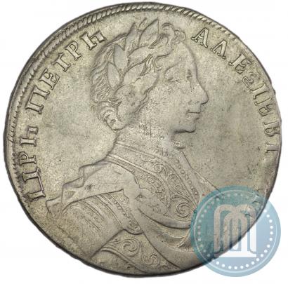 Фото 1 рубль 1712 года  "Портрет работы С. Гуэна"