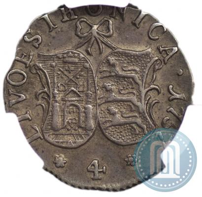 Фото 4 копейки 1757 года  "Ливонез"