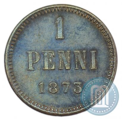 Фото 1 пенни 1873 года  
