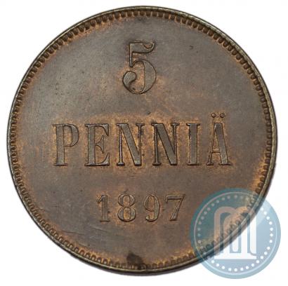 Фото 5 пенни 1897 года  