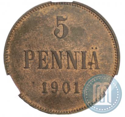 Фото 5 пенни 1901 года  