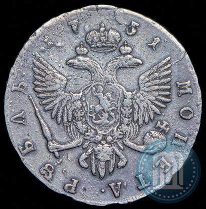Фото 1 рубль 1751 года СПБ 
