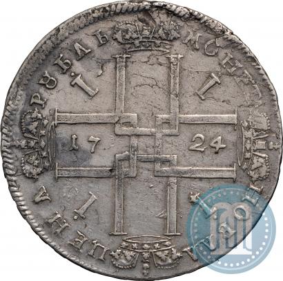 Фото 1 рубль 1724 года  "Портрет в античных доспехах"