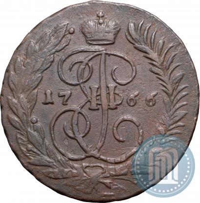 Фото 2 копейки 1766 года ММ 