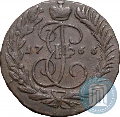 Фото 2 копейки 1766 года ММ 
