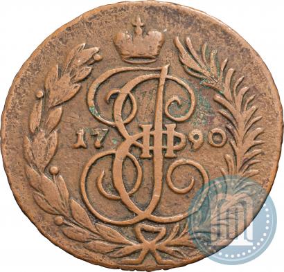 Фото 2 копейки 1790 года АМ 