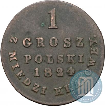 Фото 1 грош 1824 года IB "Z MIEDZI KRAIOWEY"