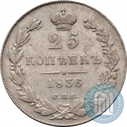 Фото 25 копеек 1836 года СПБ-НГ 