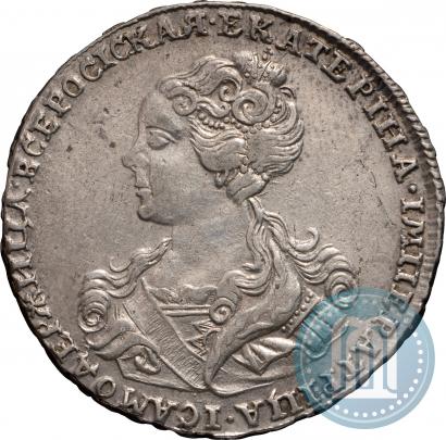 Фото Полтина 1726 года  "Московский тип, портрет влево"