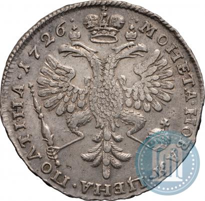 Фото Полтина 1726 года  "Московский тип, портрет влево"
