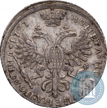 Фото Полтина 1727 года СПБ "Петербургский тип, портрет вправо"