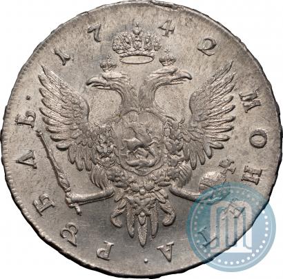 Фото 1 рубль 1742 года СПБ 