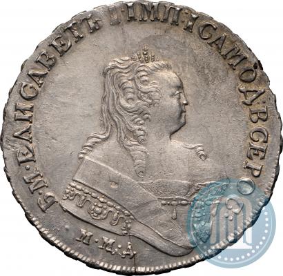 Фото 1 рубль 1749 года ММД 