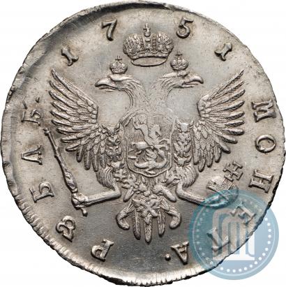 Фото 1 рубль 1751 года СПБ 