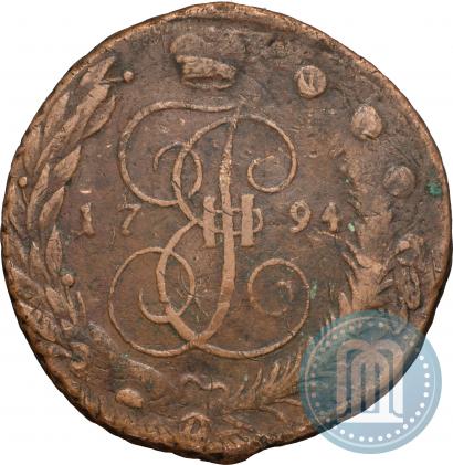 Фото 5 копеек 1794 года ЕМ "Павловский перечекан"
