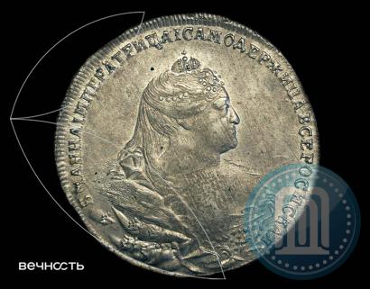 Picture 1 rouble 1740 year  "Moscow type"