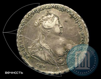 Picture 1 rouble 1740 year СПБ "Petersburg type"