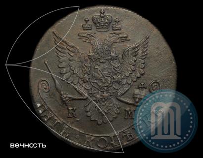 Picture 5 kopecks 1781 year КМ 