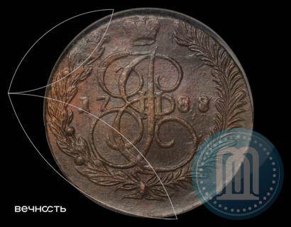 Picture 5 kopecks 1788 year ЕМ 