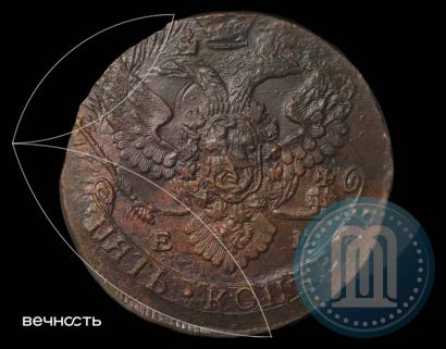 Picture 5 kopecks 1788 year ЕМ 