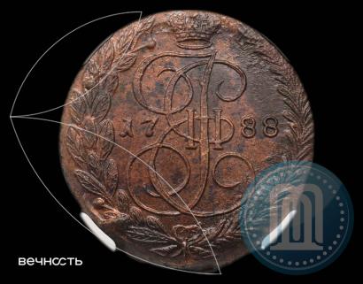 Picture 5 kopecks 1788 year ЕМ 