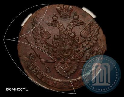 Picture 5 kopecks 1791 year ЕМ 