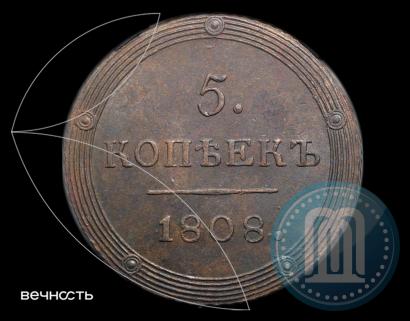 Picture 5 kopecks 1808 year КМ 
