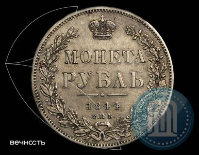 Picture 1 rouble 1844 year СПБ-КБ 