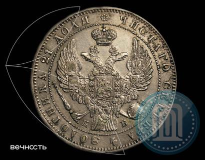 Picture 1 rouble 1844 year СПБ-КБ 