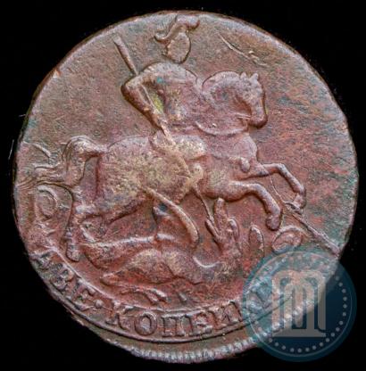 Picture 2 kopecks 1758 year  "Nominal under St. George"