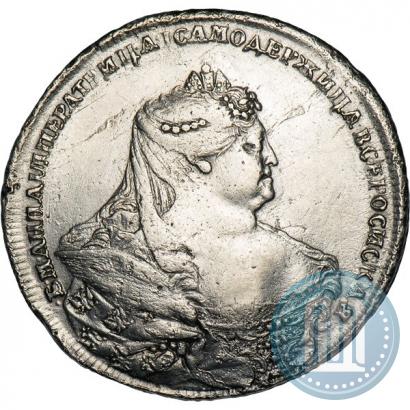 Фото 1 рубль 1737 года  "Московский тип"