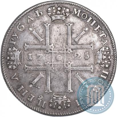Фото 1 рубль 1725 года СПБ "Солнечный в латах"