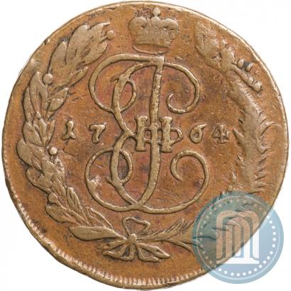 Фото 5 копеек 1764 года ММ 